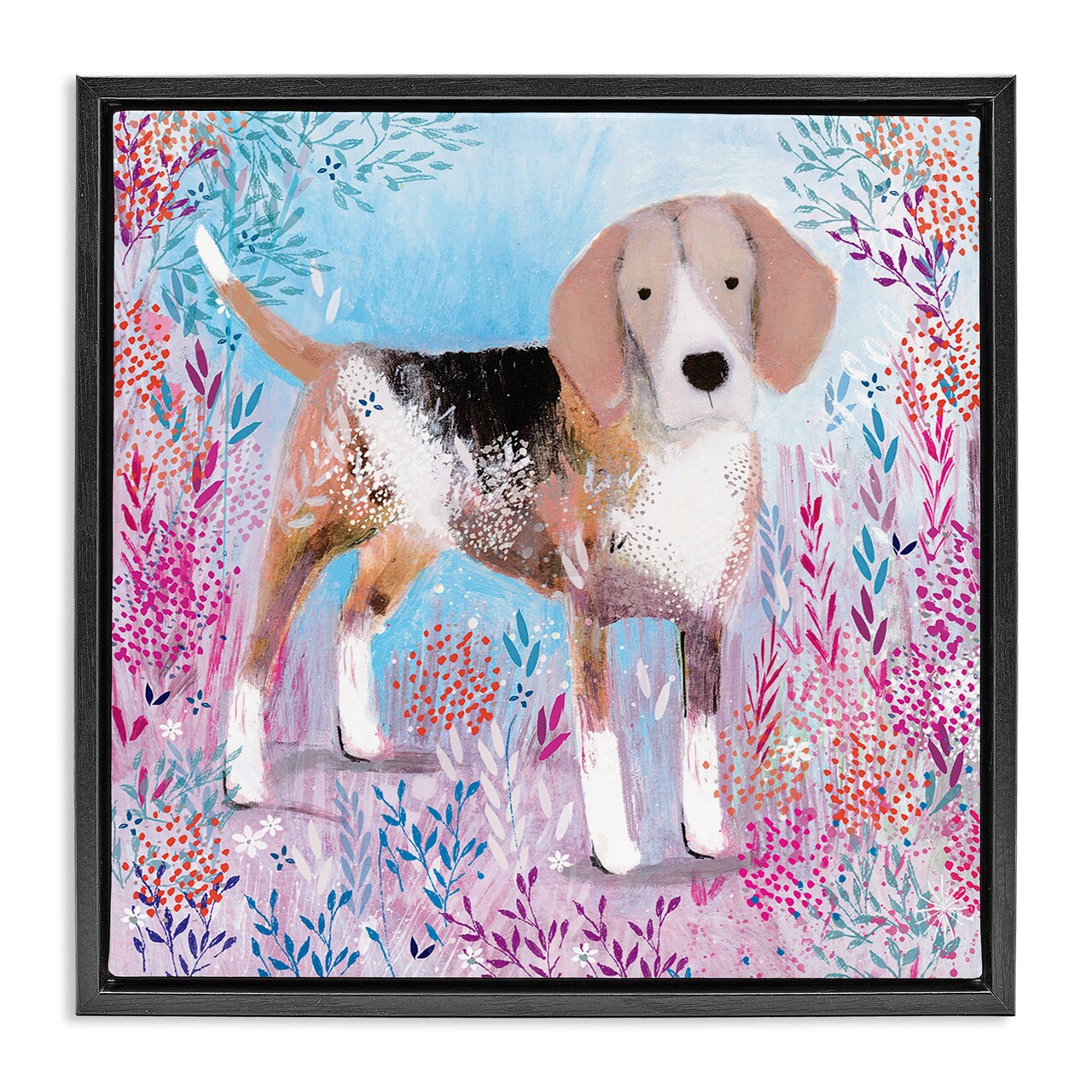 Stupell Industries Hound Dog Soft & Whimsical Floating Frame, design by Clare Tupper